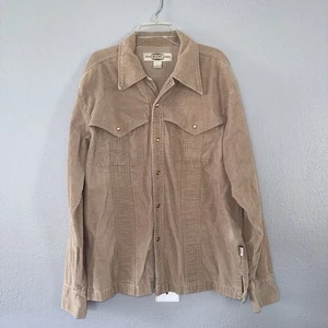 Vintage Y2K BC Ethic Damen Cord hellbraun Perlen Druckknopfleiste Shirt L Western Cowgirl - Bild 1 von 17