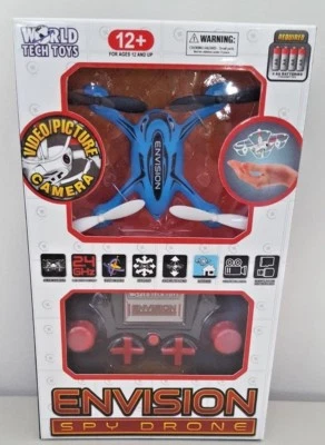 World Tech Toys 4.5-channel Envision 2.4GHz RC Spy Drone (Blue) - Image 1 of 3