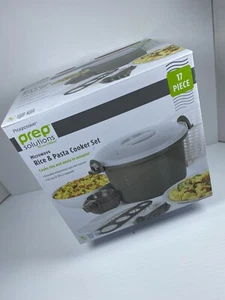 Prep Solutions by Progressive Microwave Rice & Pasta Cooker Set 17 pcs BRAND NEW - Foto 1 di 5