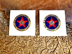 U.S. Propeller Co. Decal Set of 2 1920s - 1960s - Picture 1 of 5