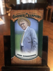 2014 Upper Deck Goodwin Champions Mini Green Lady Luck Back Fred Duesenberg #176