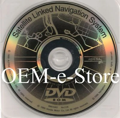 2000 Acura TL RL Honda Odyssey Satellite GPS Navigation Black DVD Map Ver 2.05 - Image 1 of 3