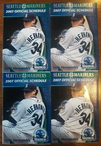 2007 POCKET SCHEDULE [4] SEATTLE MARINERS FELIX HERNANDEZ NM/MT KING FELIX 00230 - Picture 1 of 5