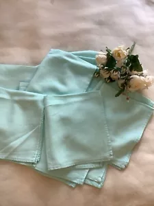 14 Vintage teal thin beach cottage napkins 15.5"x18" tea party cottagecore - Picture 1 of 7