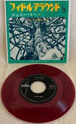 JAN & DEAN "FIDDLE AROUND" ULTRA-RARE 1966 ORIGINAL JAPANESE SINGLE RED WAX W/PS - Image 1 of 2
