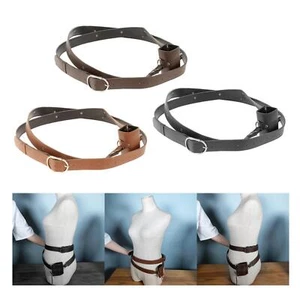 Baldric Leather Belt Medieval Cosplay PU Buckle Strap - Picture 1 of 10