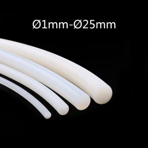 Junta de tira de sellado sólido de goma de silicona barra redonda impermeable antideslizante Ø1-25 mm - Imagen 1 de 8