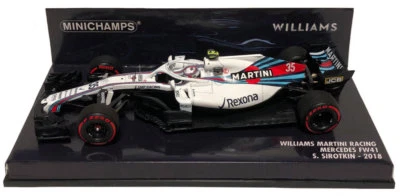 Minichamps Williams FW41 #35 2018 Race Version - Sergey Sirotkin 1/43 Scale - Image 1 of 2