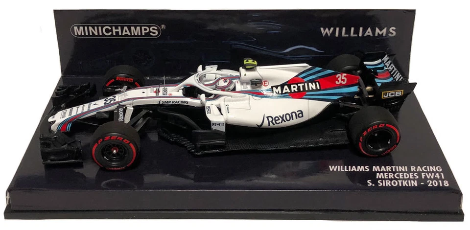 Minichamps Williams FW41 #35 2018 Race Version - Sergey Sirotkin 1/43 Scale - Image 1 of 2