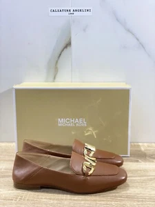 Michael Kors mocassino donna izzy loafer pelle cuoio casual 36 - Imagen 1 de 6