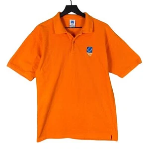 Athens Greece 2004 Olympics Men's Polo Shirt Orange 2XL Embroidered Logo Casual - Picture 1 of 8