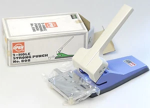 (PRL) LEBEZ PERFORATORE 2 FORI UFFICIO OPEN 2-HOLE STRONG PUNCH 808 OFFICE - Picture 1 of 1