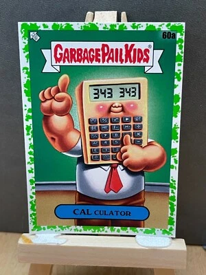 2020 Garbage Pail Kids Booger GREEN BORDER 60a CAL CULATOR LATE TO SCHOOL - Image 1 of 2