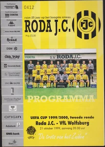 FOOTBALL PROGRAMME COUPE UEFA 1999/00 RODA JC - VFL WOLFSBURG - Picture 1 of 1