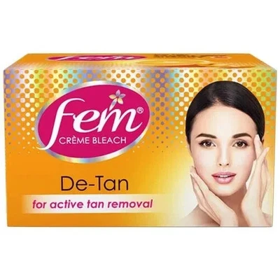 Natural Fem De-Tan Fairness Creme Bleach 30g Glow Skin Radiance Complexion 2026 - Image 1 of 4