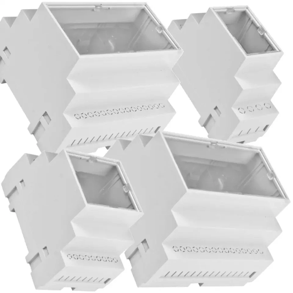 Hutschienengehäuse mit Klarsichtdeckel (Sichtfenster), lichtgrau, 2/3/4/5/6 TE - Bild 1 von 1