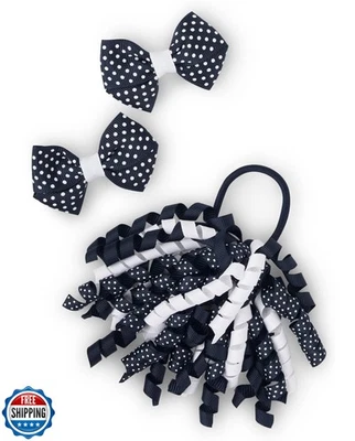 Diademas y accesorios para el cabello Gymboree para niñas y niños pequeños, azul marino/pizarra rizada B Foto 1 de 3