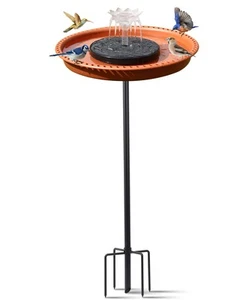 Solar Powered Bird Bath Fountains for Hummingbirds,Stable Stylish Design with... - Picture 1 of 8