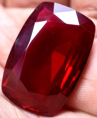 Natural 49.30 Ct Blood Red Ruby Mozambique GGL Certified Loose Gemstone - Image 1 of 4