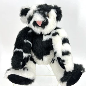 Vintage Vermont Teddy Bear Black & White Moving Jointed USA - Imagen 1 de 8