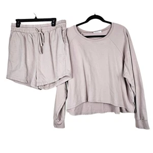 Zenana 1X Lounge Set Womens Top and Shorts Pajama Sleepwear Casual Comfy - Picture 1 of 9