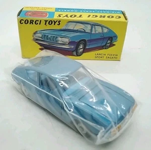 Corgi Toys azul Lancia Fulvia Sport Zagato #332 piezas móviles fundidas a presión - ¡Sin usar, en caja! - Imagen 1 de 15