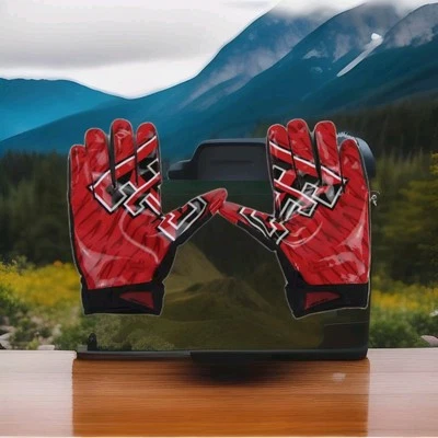 Guantes de fútbol americano Texas Tech Red Raiders Under Armour XL EMITIDOS POR EL EQUIPO ROJO/NEGRO NUEVOS Foto 1 de 2
