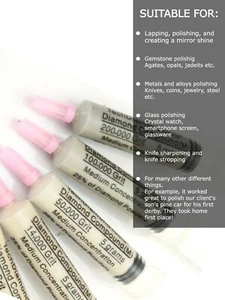 Diamond Polishing Paste Kit (M) 4x5 g Size; 200,000 100,000 50,000 14,000 Grit - Picture 1 of 13