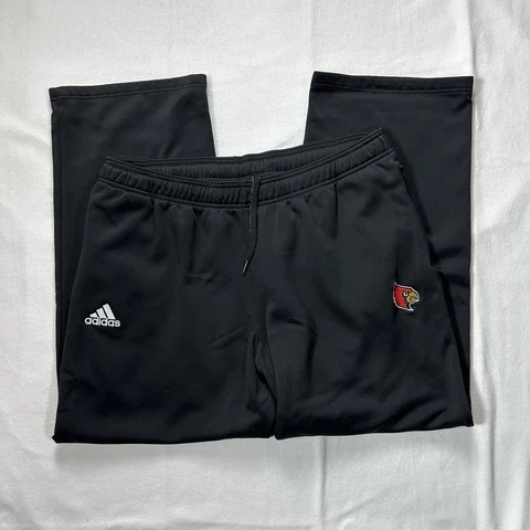 Louisville Cardinals adidas Mens Athletic Work Out Pants Black Size XL Cover