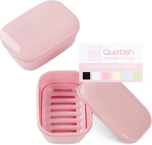 2 Pack Travel Soap Container, Portable Soap Holder with Lid, Travel Bar Soap Hol - Picture 1 of 5