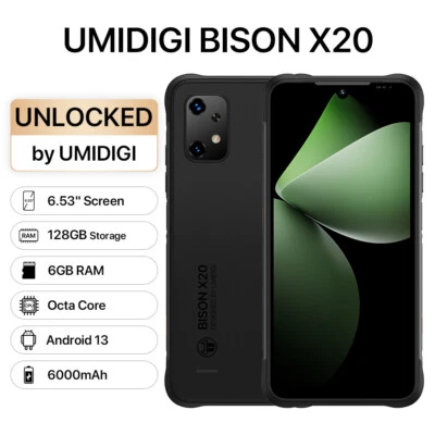 UMIDIGI BISON X20 Rugged 12GB 128GB NFC Octa Core Unlocked Android Smartphone - Image 1 of 4