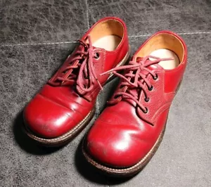 VINTAGE Kids Stride Rite shoes (SIZE 9b) Red Leather Child Footwear - Picture 1 of 14