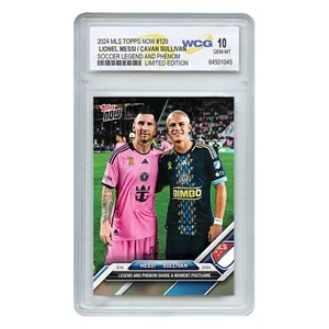 2024 MLS Topps Lionel Messi / Cavan Sullivan Legend & Phenom #129 - GEMA-COMO NUEVO 10 - Imagen 1 de 4