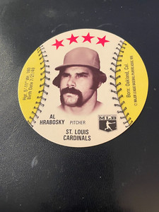 1976 Buckmans MSA Baseball Disc- Al Hrabosky - St. Louis Cardinals  MT