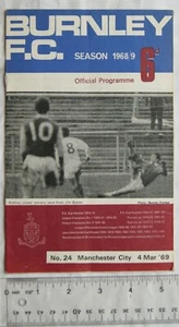 1969 programme Burnley v. Manchester City, 4/3 - Picture 1 of 1