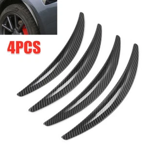 4 PIEZAS Fibra de Carbono Coche Rueda Modificada Ceja Arco Borde Labios Tira Guardabarros Llamaradas - Imagen 1 de 9