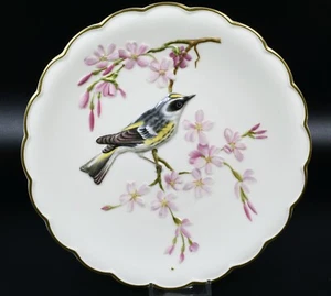 Rare 1st Set L/E 1973 Birds of Dorothy Doughty Dessert Plate ~ Warbler & Cherry - Picture 1 of 6