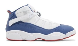 New Nike Air Jordan 6 Rings Shoes True Blue Red White 322992-140 Men's Size 11.5 - Picture 1 of 5