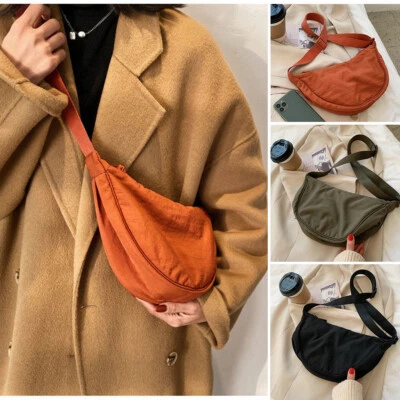 Bolso Bandolera Mujer Media Luna Bandolera Bandolera Bolso de Hombro Cartera Informal Bolso de Albóndigas Regalo Foto 1 de 4