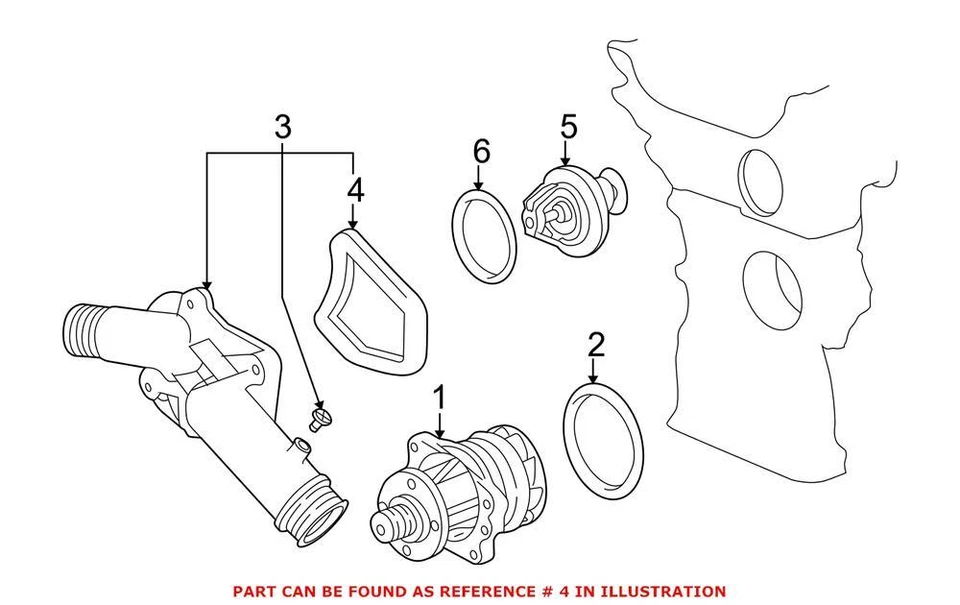 Junta Carcasa Termostato Original BMW E34 525i E36 323 325 328 Z3 E39 Foto 1 de 2