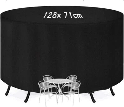 KANOSON Garden Table Cover, Round Garden Furniture Covers, Waterproof, Heavy Set - Image 1 of 4