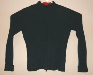 Vintage 90er Tommy Hilfiger Damen Größe L dunkelblau Full Zip Pullover Made in Japan - Bild 1 von 6