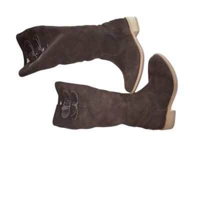 Emu Women's Tall Brown Suede Riding Boots Shearling Lined Size 6 Equestrian - Image 1 of 4