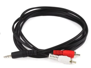 3,5 mm Stereo Stecker/2 Cinch Stecker Kabel, 3 Fuß schwarz für Bose Wave Radio CD/CD-3000 - Bild 1 von 1
