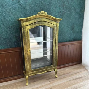 1/12 Scale Dollhouse Miniatures Furniture Vintage Wine Storage Cabinet Wooden - Picture 1 of 12