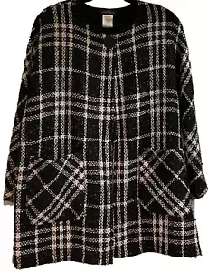 Slinky Brand Black & White Jacket Sz MED NWOT - Picture 1 of 3