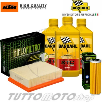 BARDAHL - HIFLO Tagliando KTM Duke 790 2017 2018 2019 2020 2021 / Kit Olio Bardahl XTC Filtri