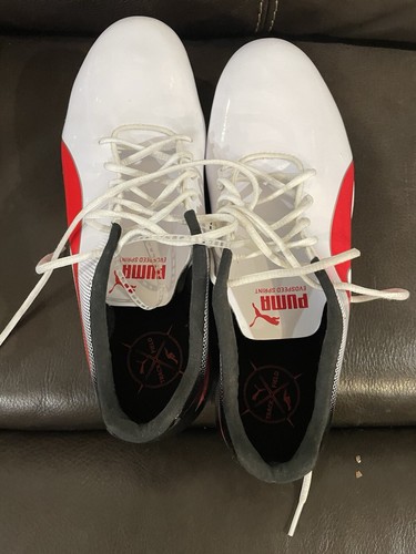 Scarpe da ginnastica Puma Evospeed Prep Sprint 3 Track Field da uomo bianche 9