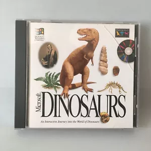 Vtg Microsoft Dinosaurs CD-ROM for Windows PC 1993 Prehistoric Learning Software - Picture 1 of 6