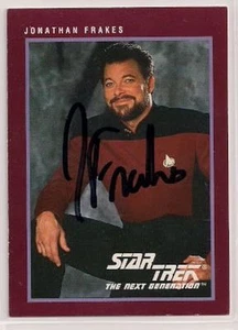 Star Trek Signed Card Auto 25th Anniversary Series 1 Riker Jonathan Frakes v252 - Picture 1 of 1